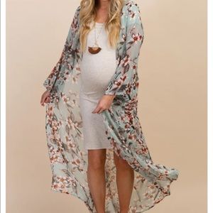 Pink Blush Maternity Kimono